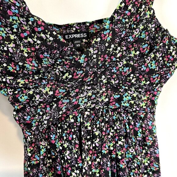 Express Tulle Floral Top - Size: Extra Small - Picture 5 of 7